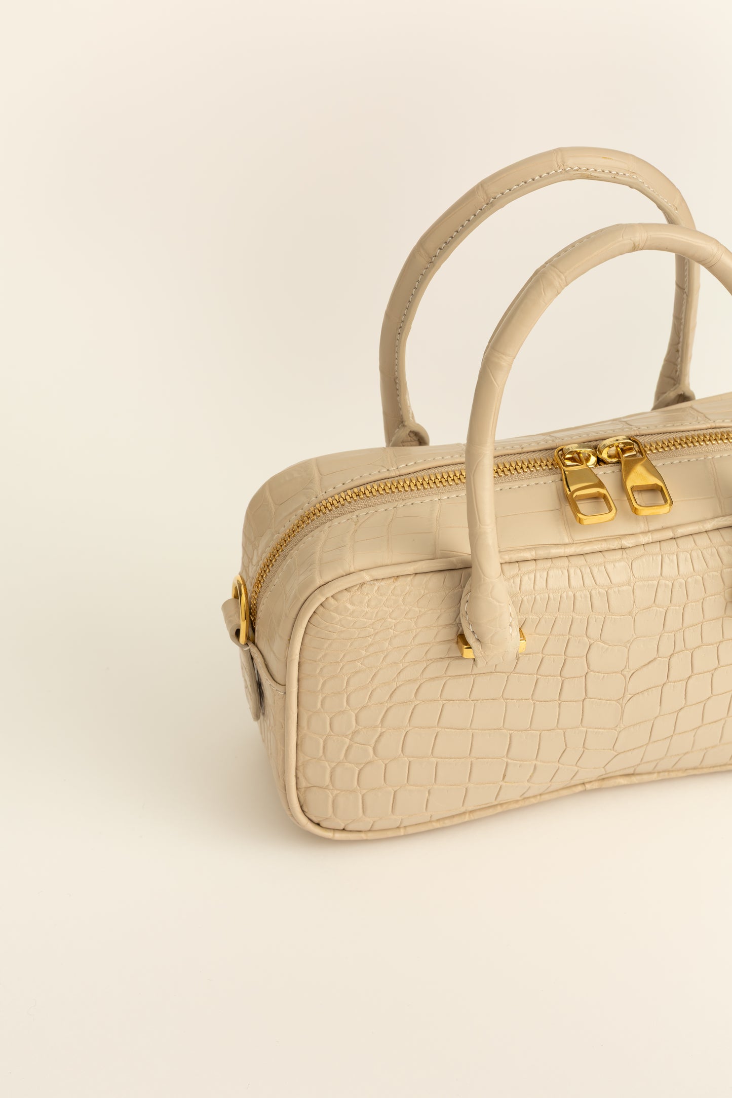 Le Frou Bowler Loom Bag - Crocodile