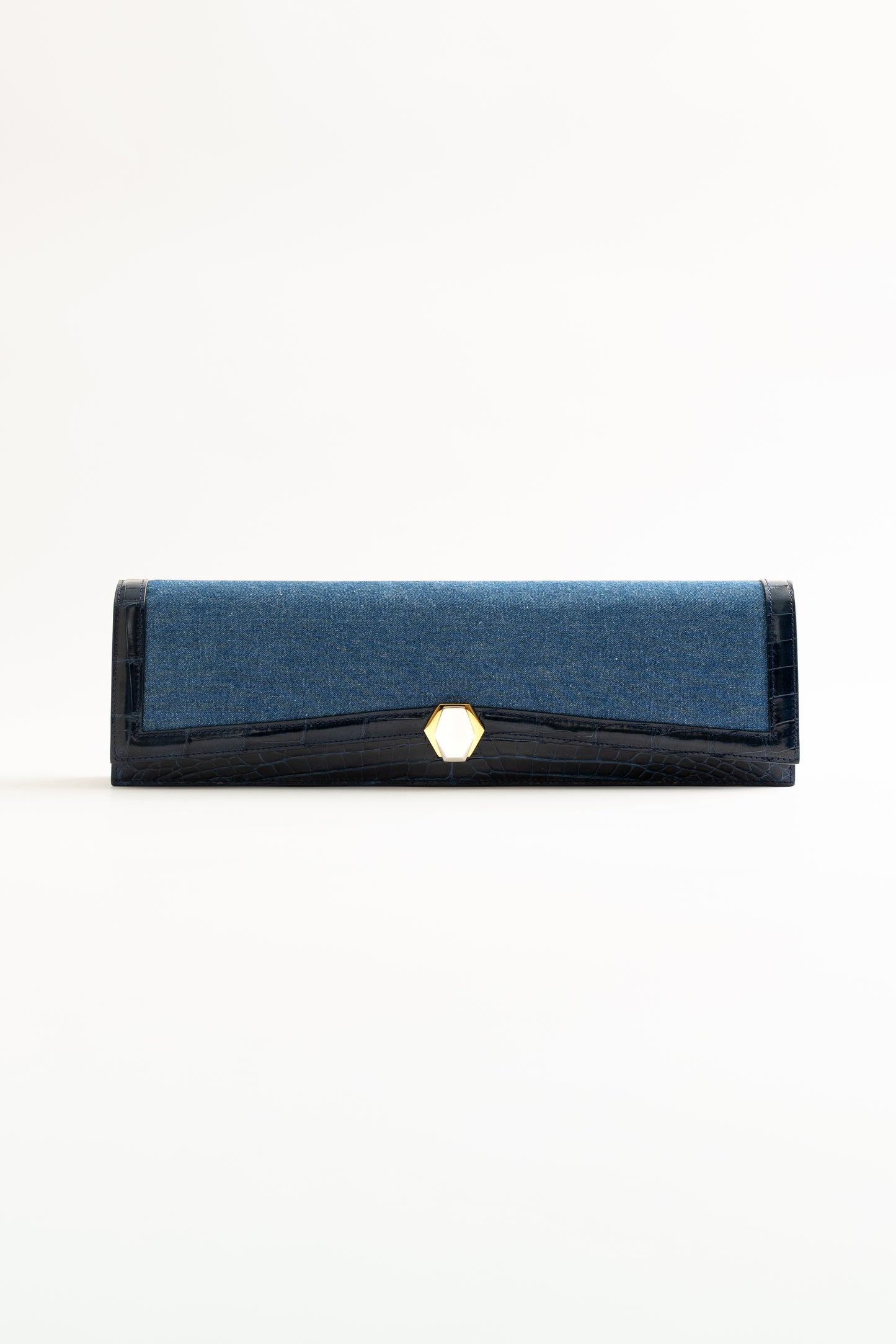 Le Frou Tres Extra Extra Long Clutch - Denim
