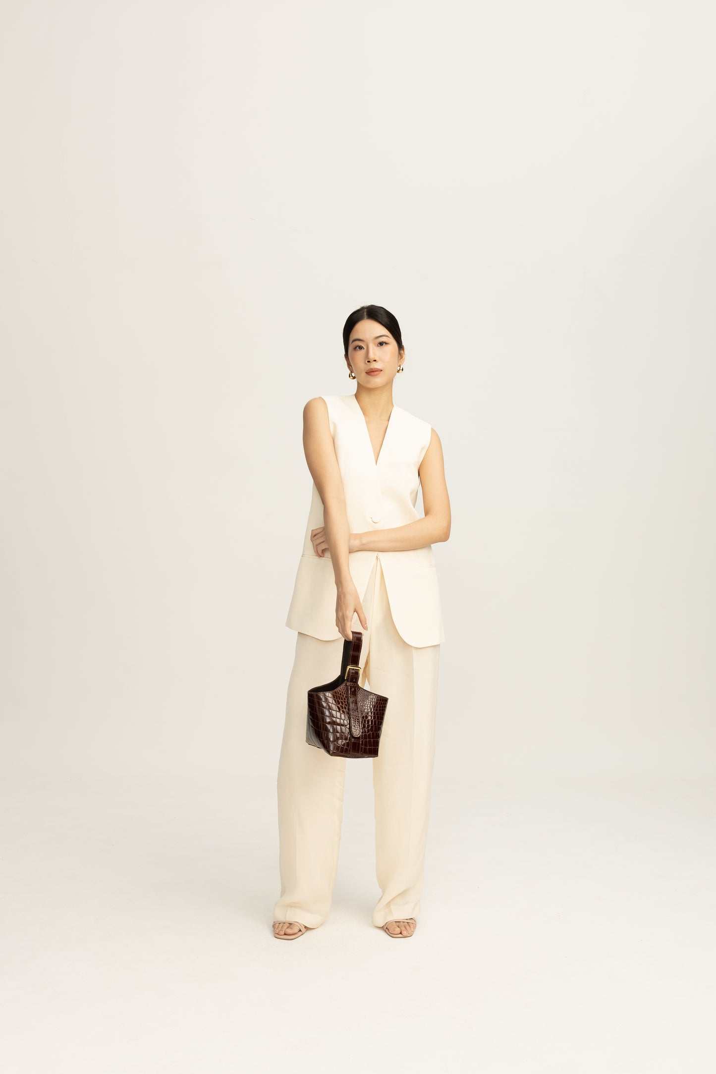 Le Frou Bucket Ewa Bag - Crocodile