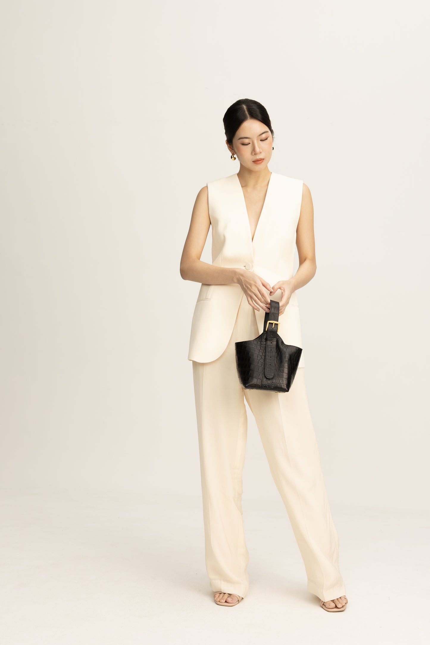 Le Frou Bucket Ewa Bag - Crocodile