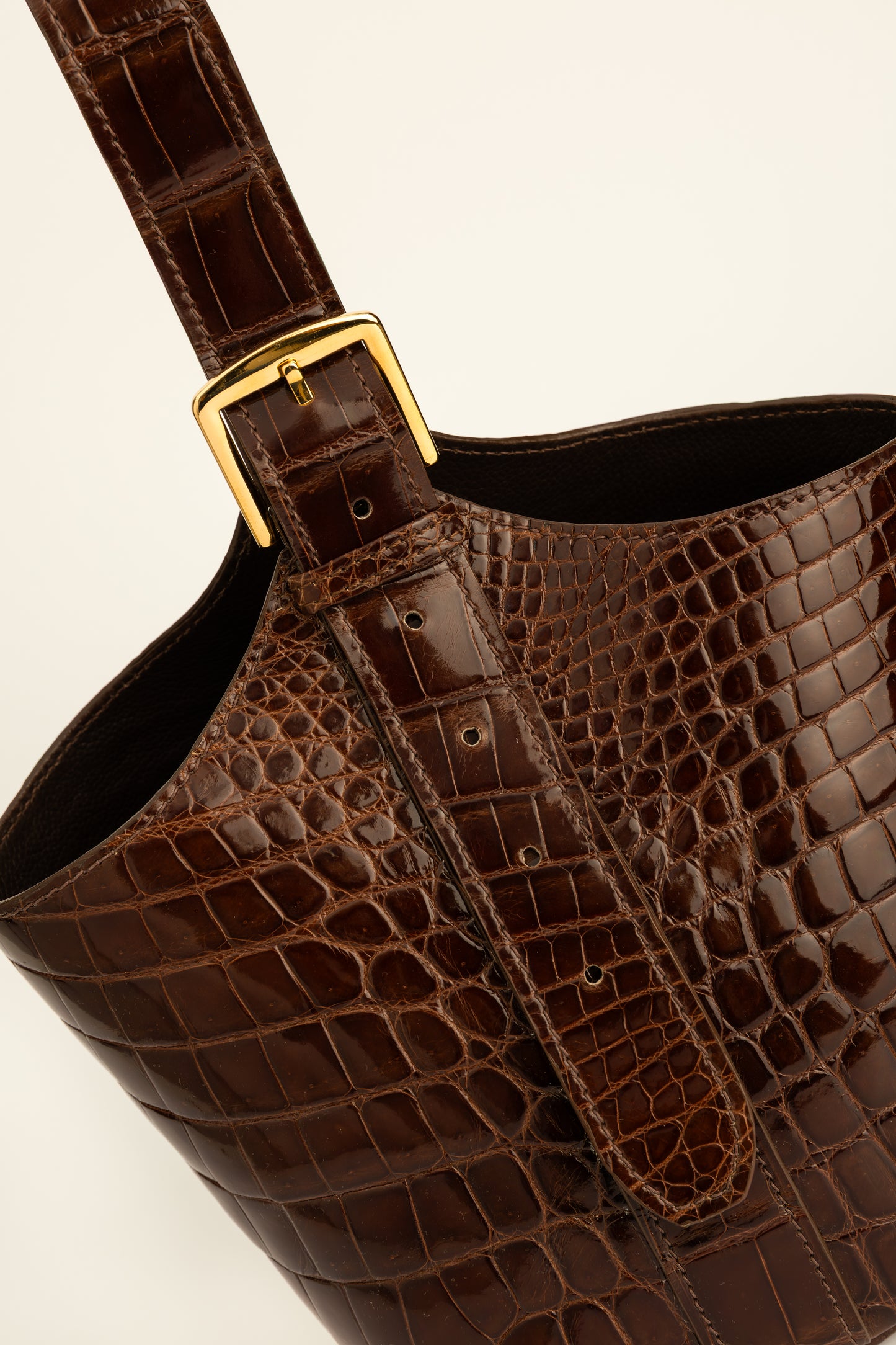 Le Frou Bucket Ewa Bag - Crocodile