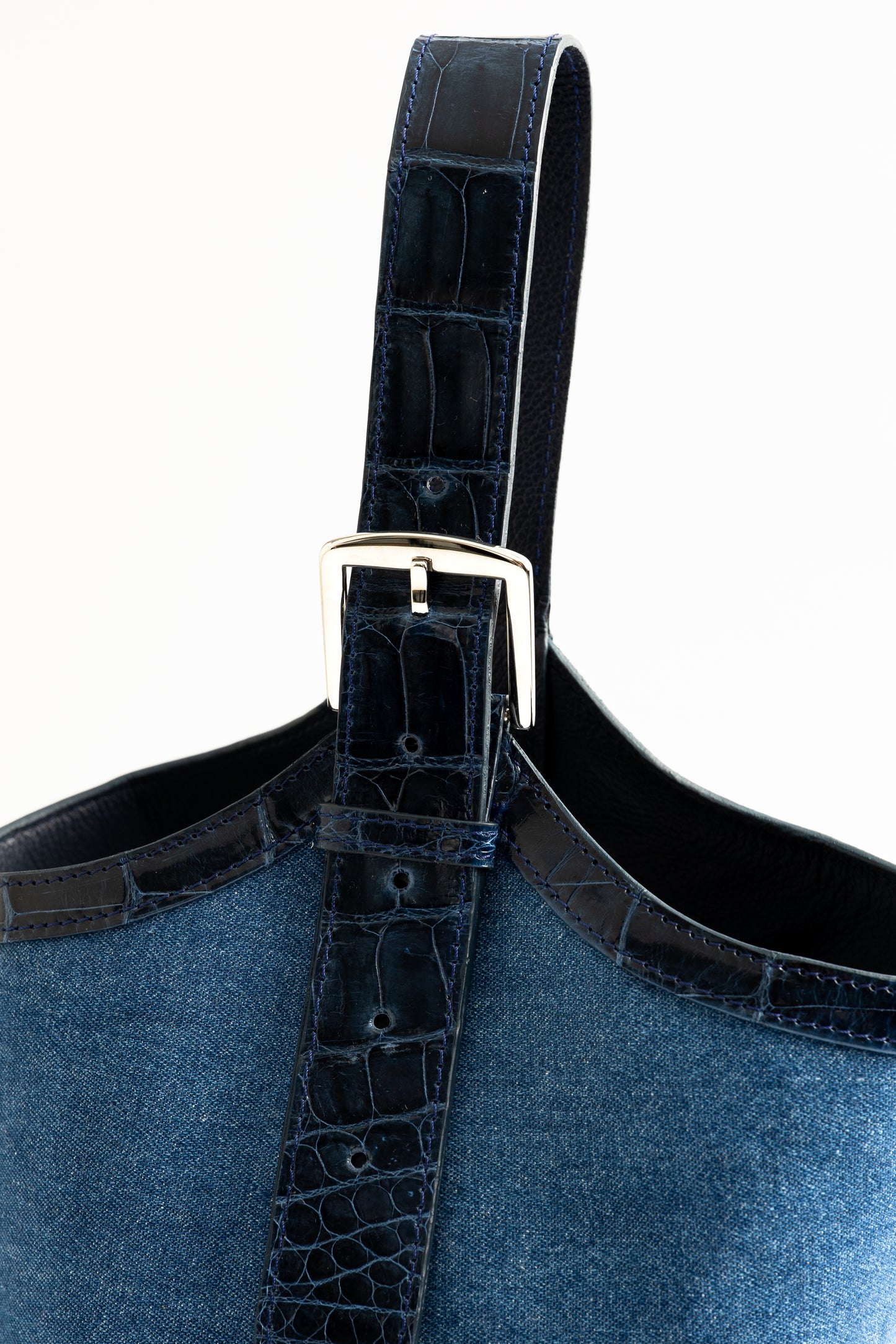 Le Frou Bucket Ewa Bag - Denim