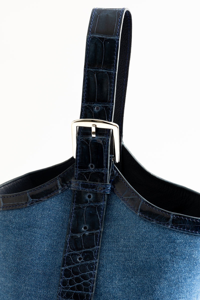 Le Frou Bucket Ewa Bag - Denim