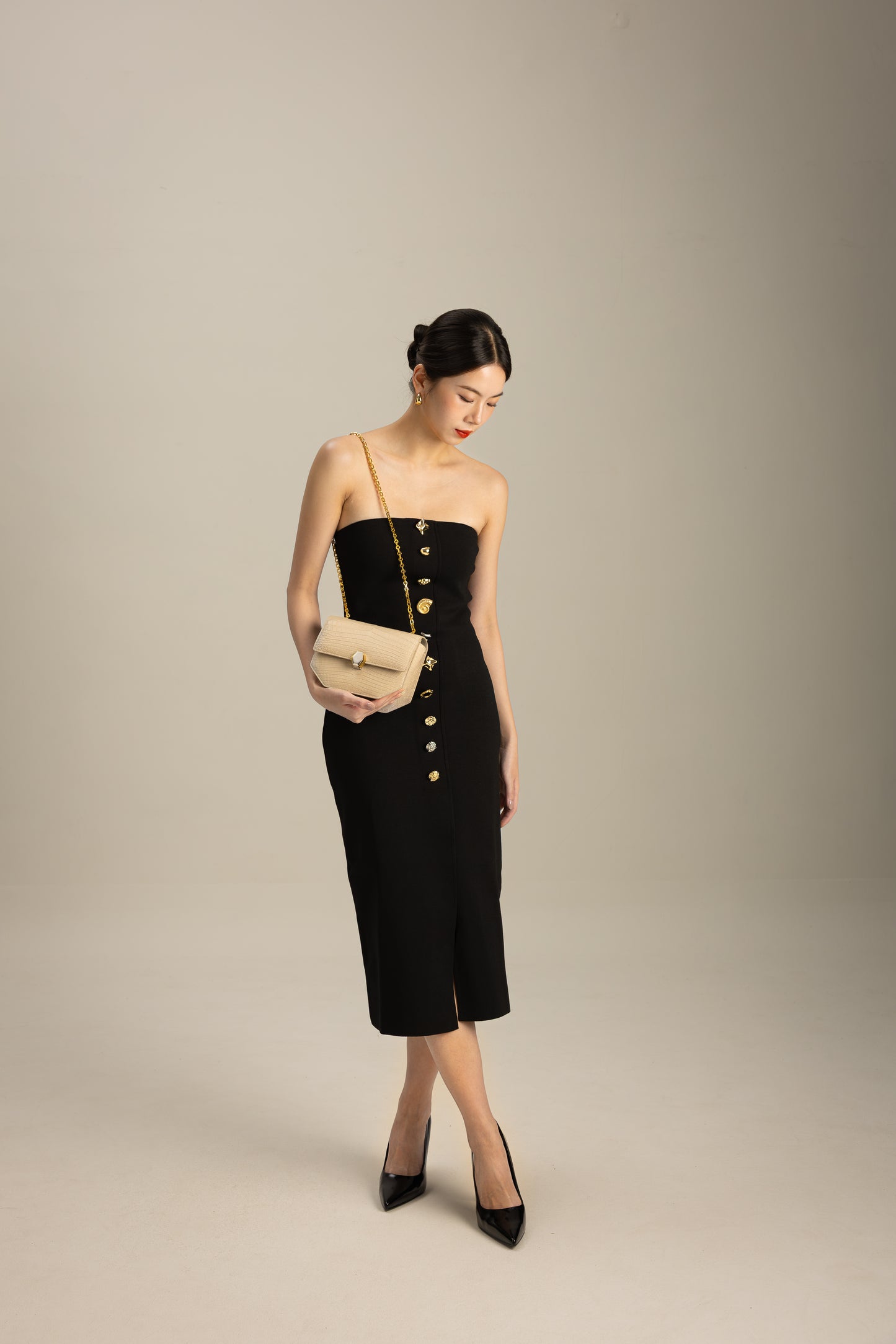 Le Frou Presse Shoulder Closed Bag - Crocodile